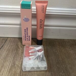 Hydrating Sleep Mask and Dalish Lip Balm Set - Pink